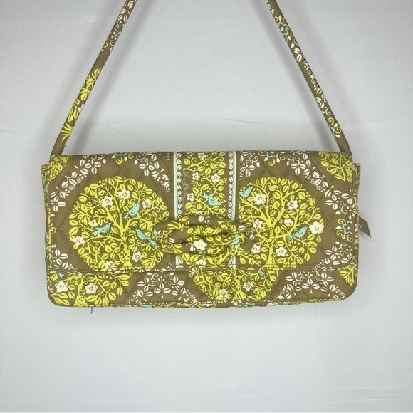 Vera Bradley Sittin in a Tree Knot Just a Clutch Retired 2010 Green Brown Purse - Picture 1 of 8